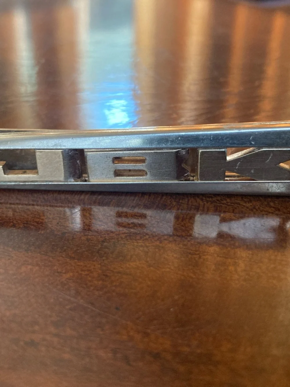 Vintage Swank Silver Tone Money Clip – Cutout Geometric Modernist Design – USA
